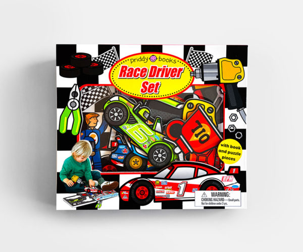 RACE DRIVER SET: BOOK AND PUZZLE PIECES